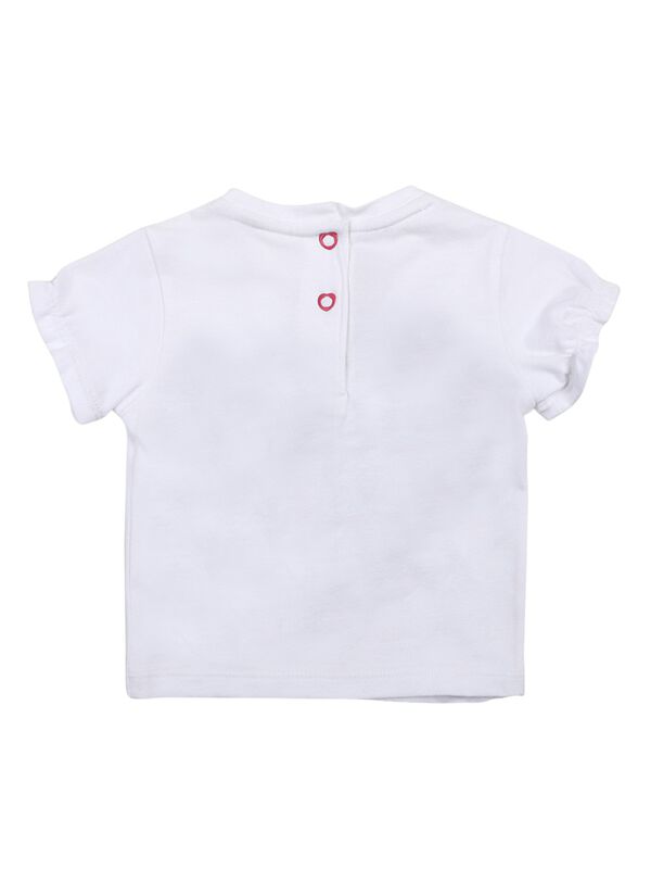 Girls White & Pink Typography T-Shirt image number 1